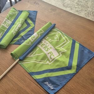 Seattle Sounders FC Flag with Zulily Logo